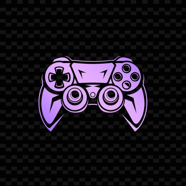 PSD a 3d video game controller with a purple background