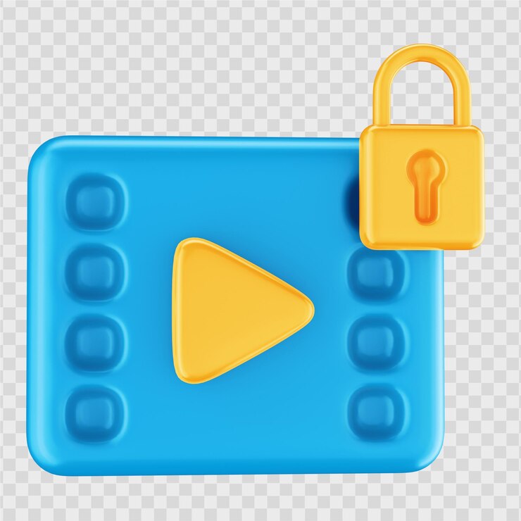 3D-video vergrendeld pictogram