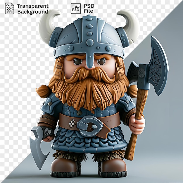 3d viking on a voyage with a sword and shield