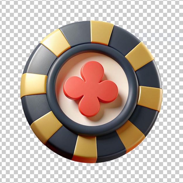 3d vip poker chip met ring en licht effect