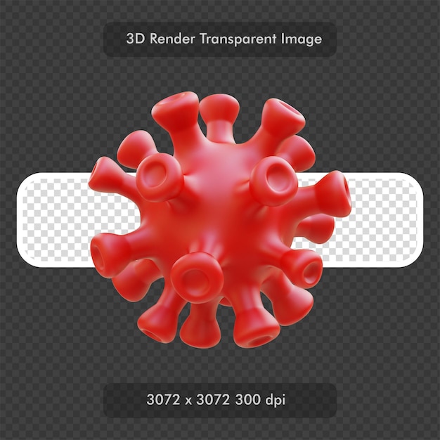 3d virus geeft illustratie terug