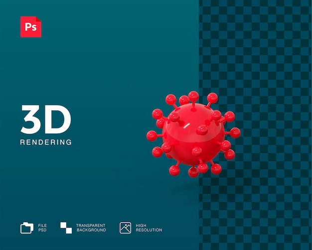 PSD 3d вирусная иллюстрация