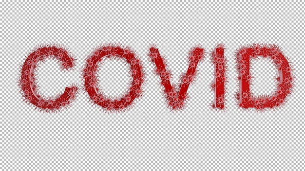 3d virus text on the isolate background