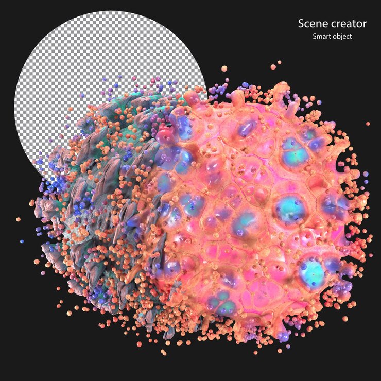 PSD 3d viruses merging together viruses mutate corona virus