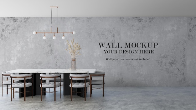 3d visualization interior wall mockup