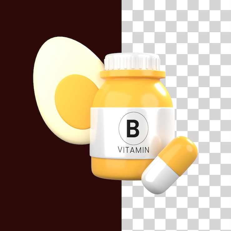 PSD 3d ビタミンb イラスト