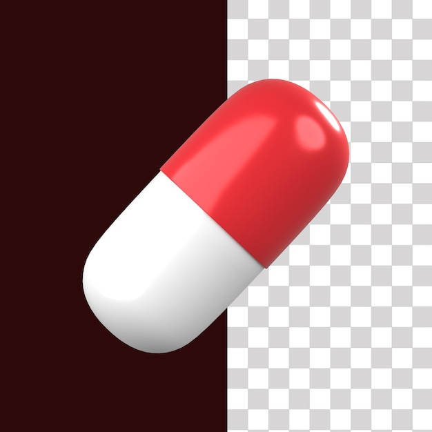 3D Vitamin Capsule Illustration