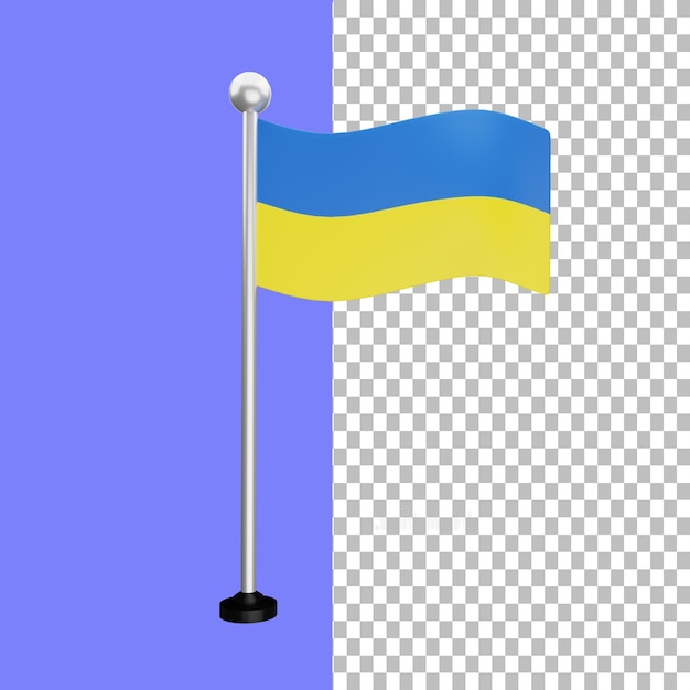 3d Vlag Oekraïne Gratis psd