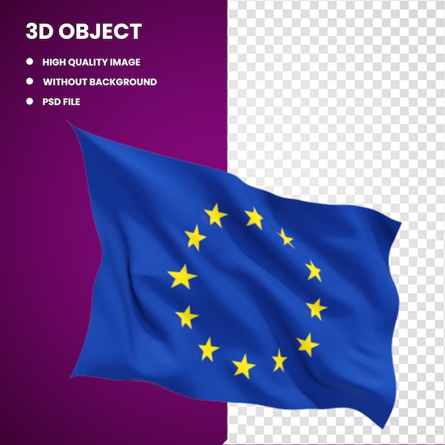 3d vlag van de europese unie