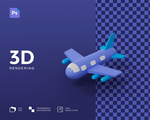 3D-vliegtuigillustratie