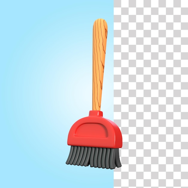 3D Vloer Bezem Illustratie