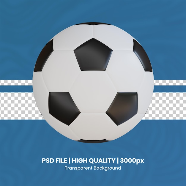 3d voetbal icoon illustratie doorzichtige achtergrond sportbal 3d set