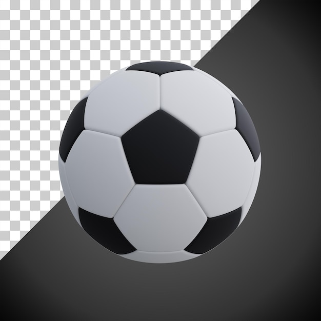PSD 3d voetbalbal geeft illustratiepictogram terug