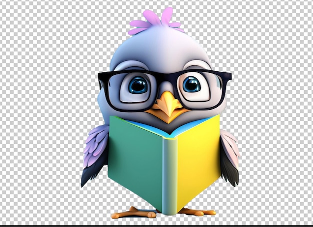 PSD 3d vogel leesboek