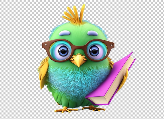 PSD 3d vogel leesboek