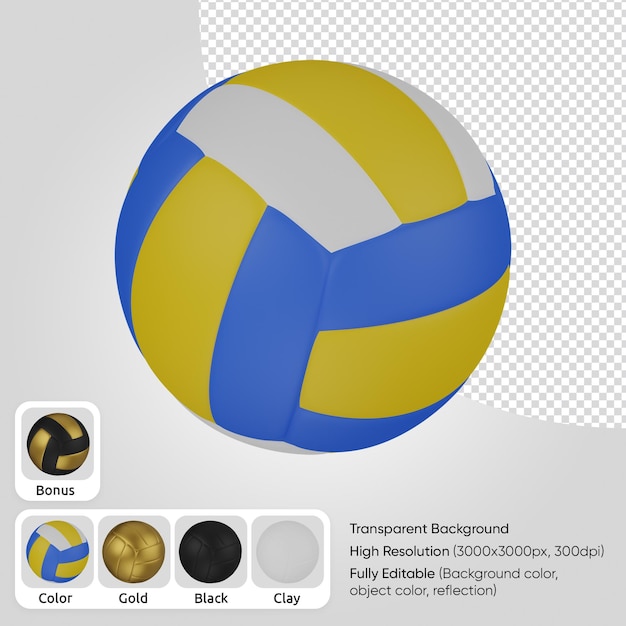 PSD 3d volleyball ball