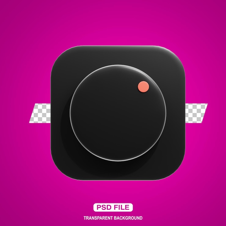 PSD 3d volume control icon