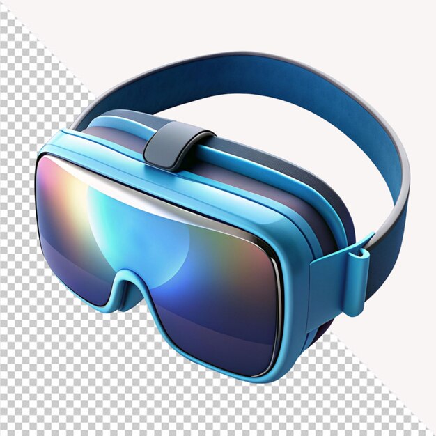 3d vr glasses on transparent background