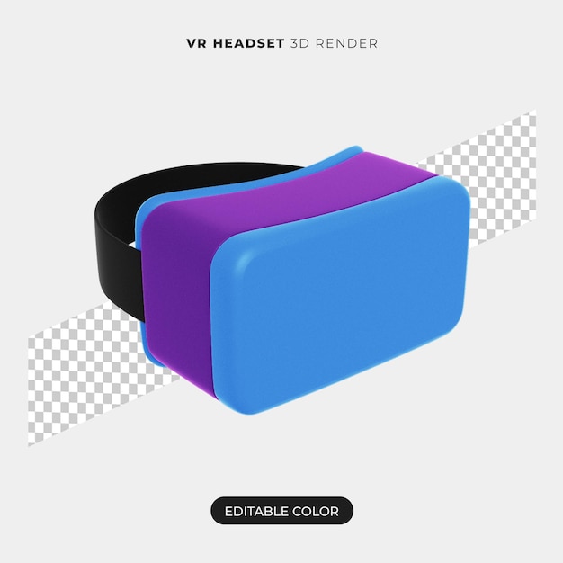 3d vr headset icon design isolated