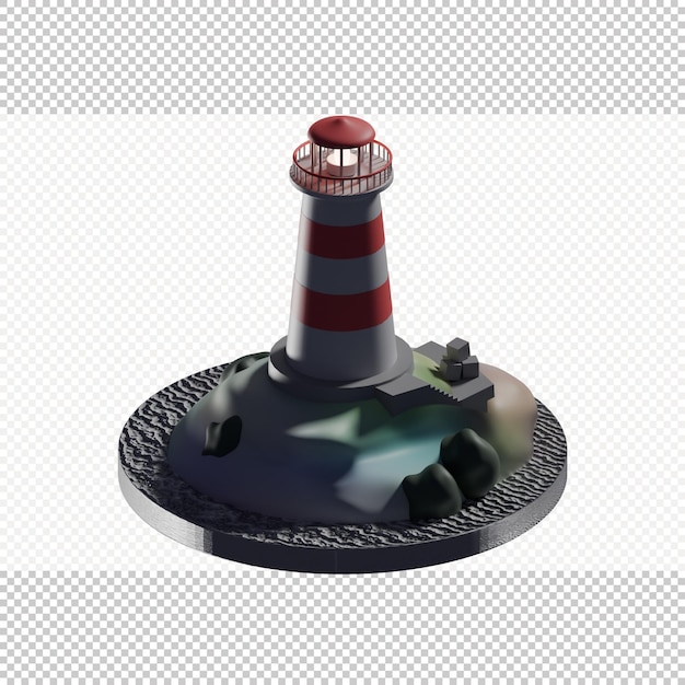 PSD 3d vuurtoren mercusuar