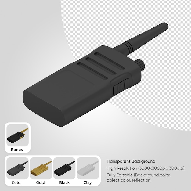 PSD 3d walkie-talkie