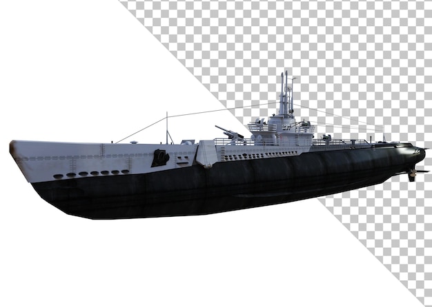 PSD 3d warship isolated