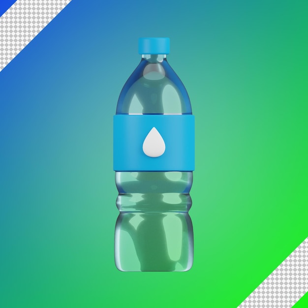 PSD bottiglia d'acqua 3d