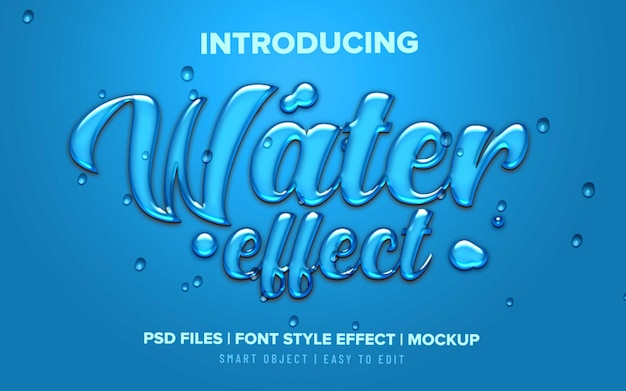 3d water liquid text effect