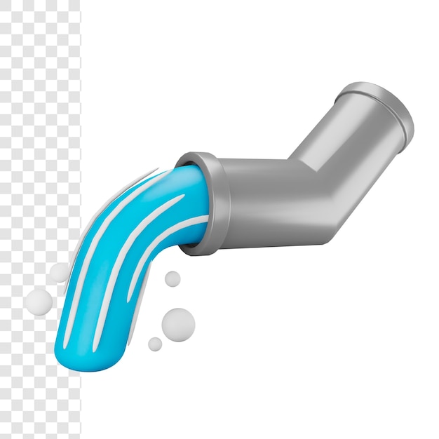 PSD 3d water out of pipe