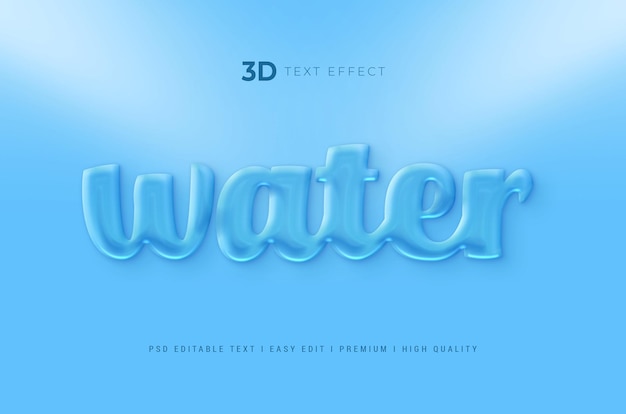 3D Water Text Effect