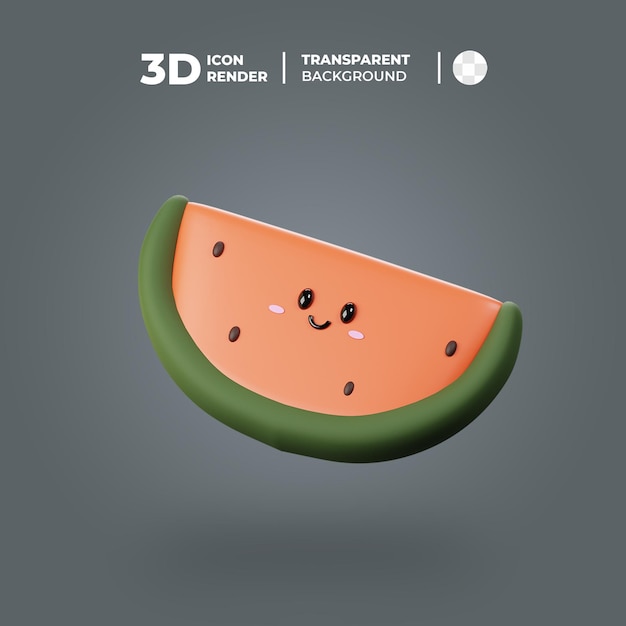 3d watermeloen fruit illustratie