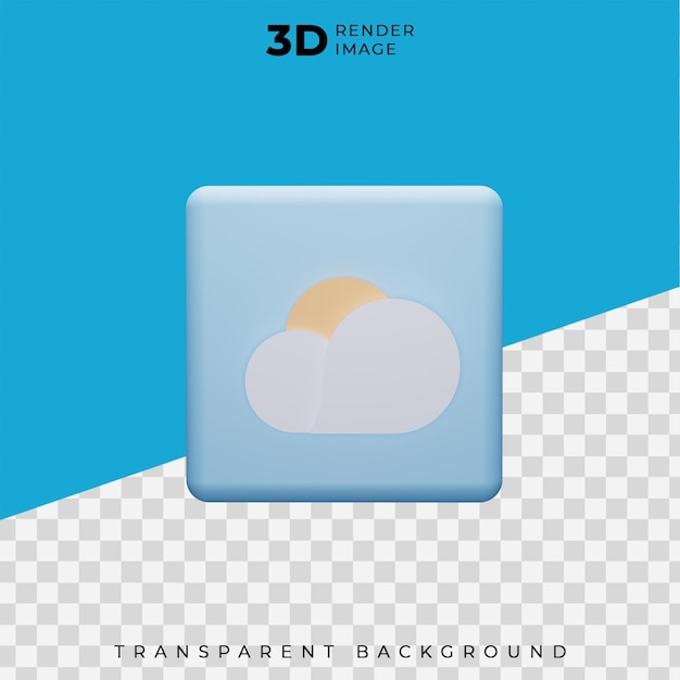 PSD 3d weather icon illustration