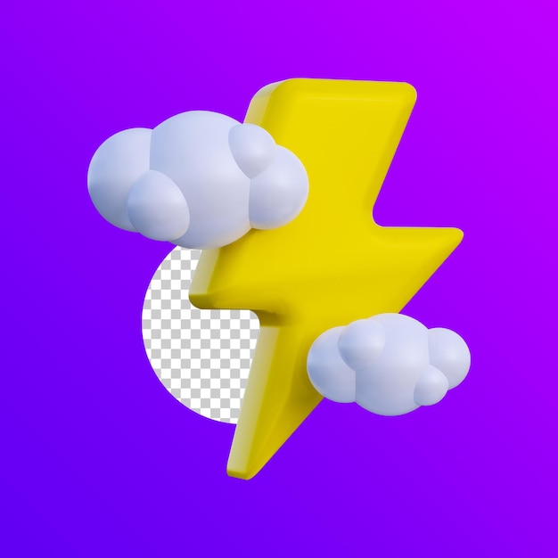 PSD 3d weather icon isolated