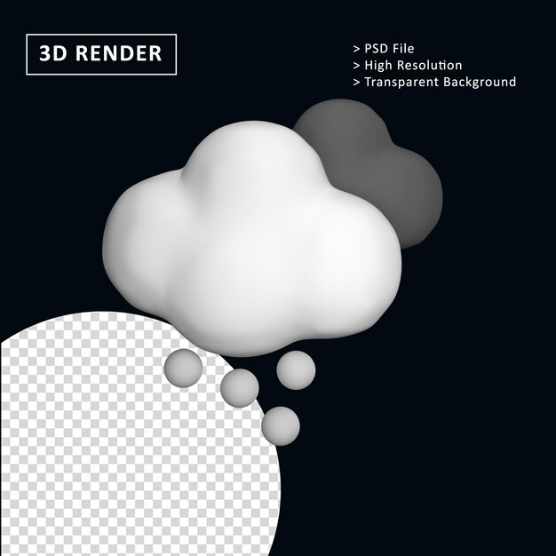 PSD Иконка 3d погоды