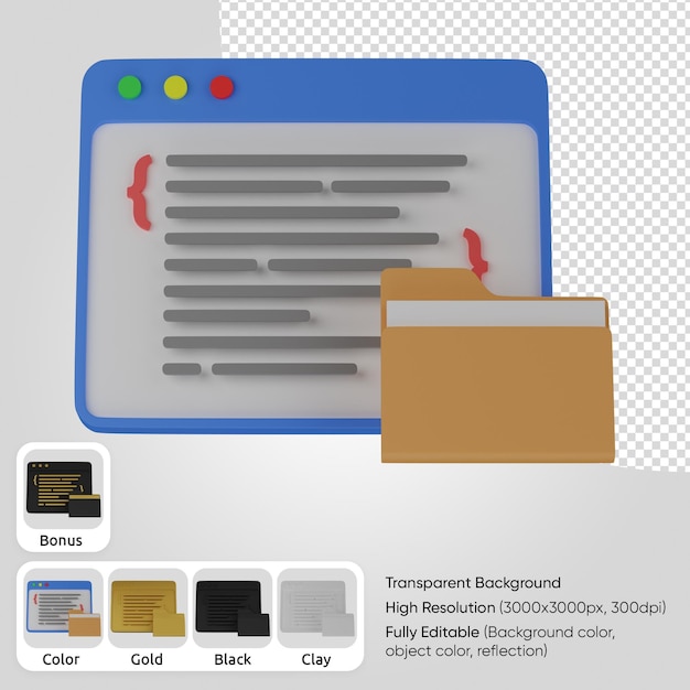 3d веб-кодирование с папкой