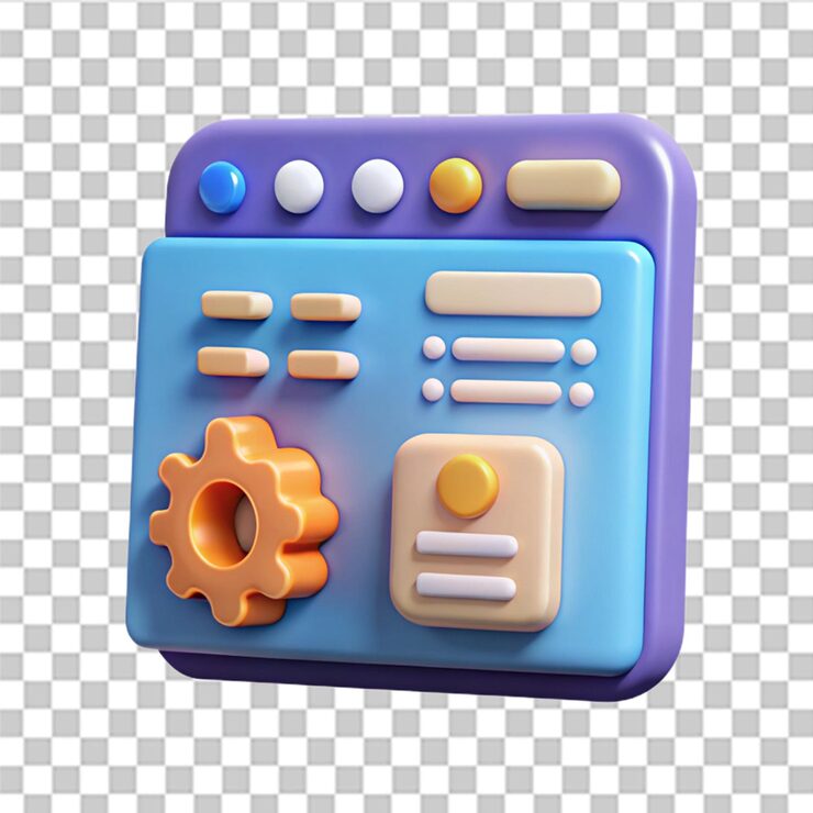 PSD 3d web development user interface ui coding and programming