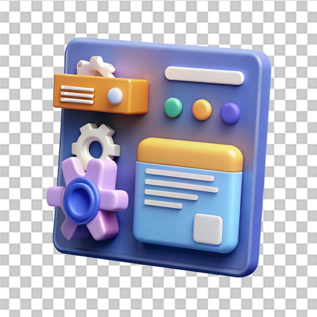 3D Web Development User Interface UI at Programming Coding
