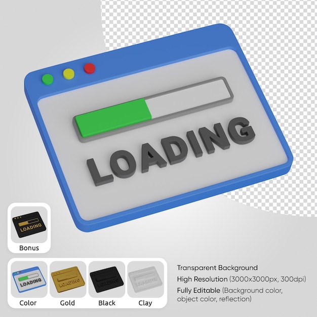 PSD 3d web loading