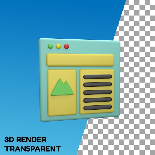 PSD 3d web page ui icon