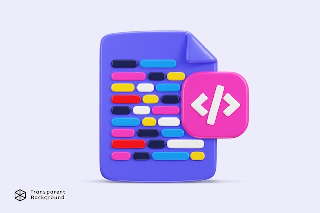 3D webontwikkeling coderingstaal op website programmering icoon