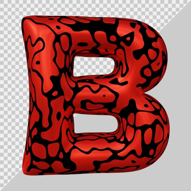 PSD 3d-weergave van alfabet letter b ballon