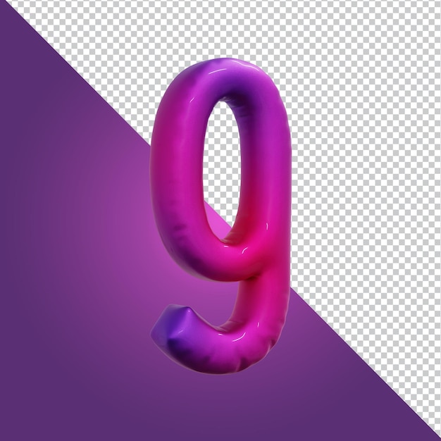 3d-weergave van alfabet letter g geïsoleerd