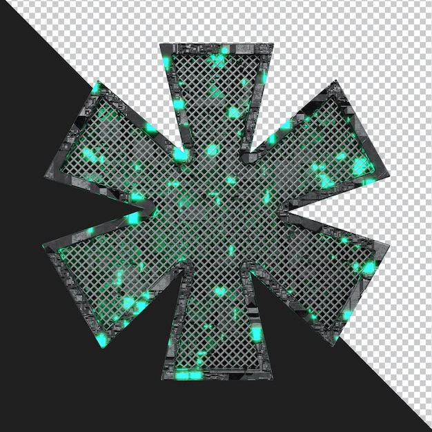3D-weergave van alfabet letter geïsoleerd