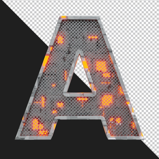 3D-weergave van alfabet letter geïsoleerd