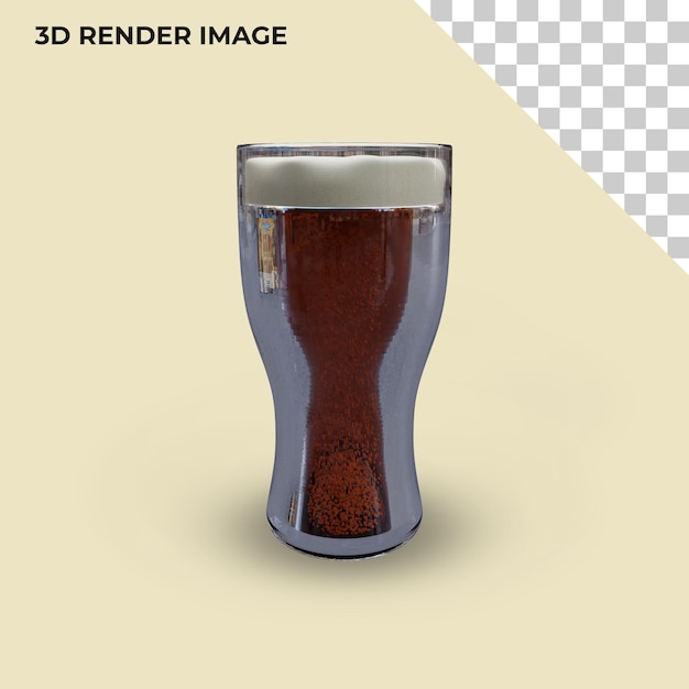 PSD 3d-weergave van bierglazen