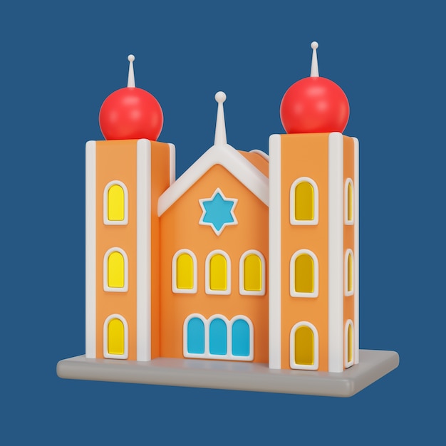 PSD 3d-weergave van chanoeka jodendom icoon