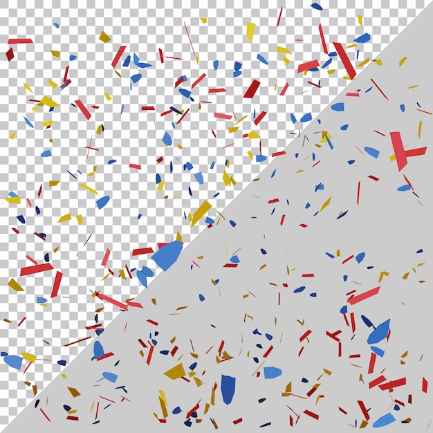 3d-weergave van confetti met moderne stijl