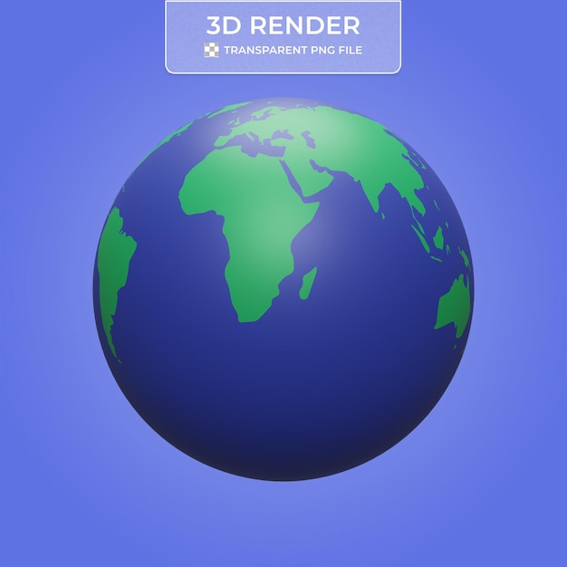 3D-weergave van de aardbol