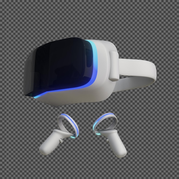 PSD 3d-weergave van de metaverse toekomstige vr-console