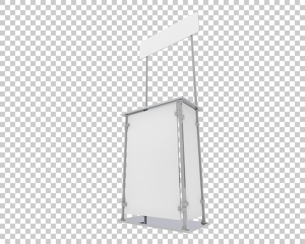 3D-weergave van een bemonsteringsstand die is geïsoleerd op een doorzichtige achtergrond